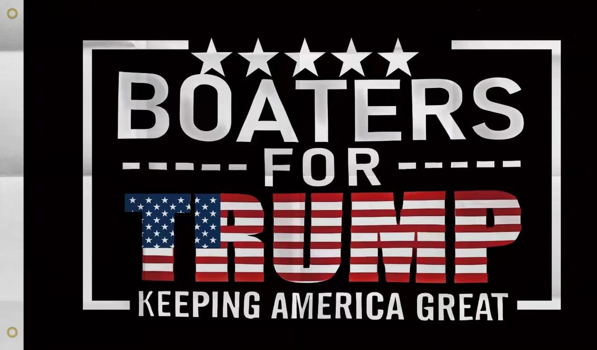 WENWELL Boaters for Trump 2024 flag 3x5 Ft,Keeping America Great Flags Outdoor,Donald Trump President Flag for boat with 2 Brass,Fade Resistant Durable Polyeste