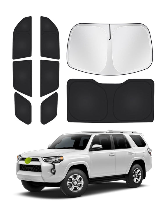 Canvcle Window Shades for 5th Gen Toyota 4Runner 2010-2024 Accessories Windshield Sun Shade Side Rear Window Covers Sunshade Full Set Sun Visor Privacy Protection Camping Keep Vehicle Cool Black 8PCS