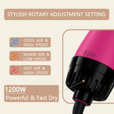 Hair Dryer Brush Blow Dryer Brush in One Upgraded 4 in 1 Hair Dryer and Styler Volumizer with Negative Ion Anti-frizz Ceramic Titanium Barrel Hot Air Brush