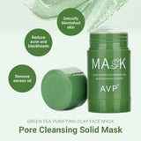 Green Tea Cleansing Mask Stick Purifying Clay Stick Deep Cleaning Oil Control Blackhead Removing Face Moisturizer with Green Tea Extract for All Skin Types