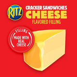 Ritzz Bits Cheddar Cheese Sandwich Crackers - Individual Snack Packs On The Go Size For School & Office Snacks - 1 oz Bags (24 Count)