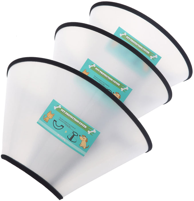GLADOG Soft Dog Cone Collar, 3 PCS (XL is Only 1 PCS) Flexible Plastic Cone for Dogs After Surgery, Dog Recovery Collar, Adjustable E-Collar for Large/Medium/Small Dogs Cat, Comfy Elizabethan Collar