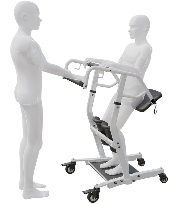 VOCIC Sit to Stand Lift, Patient Transport Unit with Wheels, Stand Assist Lift for Elderly, for Muscle Building & Fall Prevention, Standing Transfer Device for Home Care Use, AY03