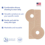 Biodermis Epi-Derm Areopexy Silicone Scar Sheets for Breast Augmentation, Professional Scar Patches in Lollipop Configuration, Ideal for Lejour Technique, Cut-to-Size, Pair - 1 Pair, Natural