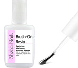 SHEBA NAILS Quick Fix Nail Kit - Brush On Resin Clear Glue, Activator & Buffer - Perfect Fix For Fast Repairs - Great For Natural Nails - DIY Purse Emergency Nail Kit - Never Worry About A Broken Nail Again