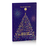 Palais des Thés - Joyeux Noël Tea - Advent Holiday Calendar with Premium Parisian Single Estate Herbal, Black, Oolong, Rooibos, Green Teas - 24 Tea Bags Total