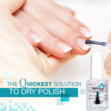 Nail Tek Quicken, Fast Drying Top Coat for All Nail Types, 0.5 oz, Value 4-Pack