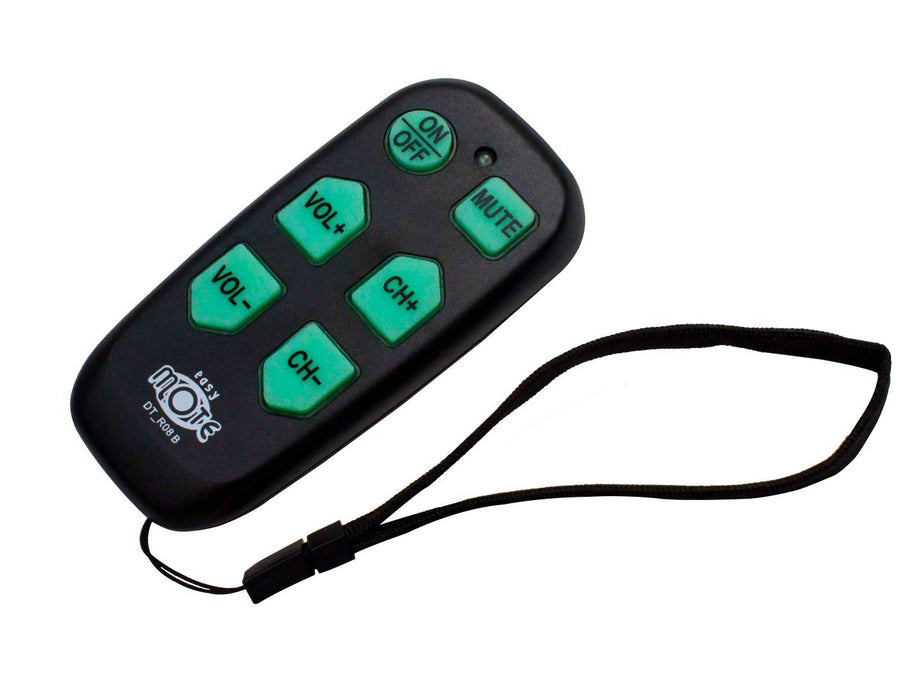 Universal Big Button TV Remote - EasyMote | DT-R08B. Backlit, Easy Use, Smart, Learning Television & Cable Box Controller, Perfect for Assisted Living Elderly Care. White TV Remote Control…