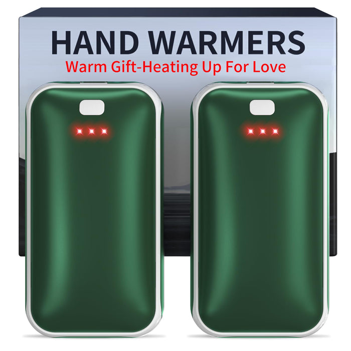 Hand Warmers Rechargeable, 2 Pack 4000mAh Electric Handwarmer, Portable Pocket Heater Handwarmers, Gifts for Men, Women, Christmas, Outdoor, Indoor, Golf, Camping, Hunting Accessories