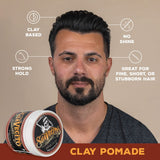 Suavecito Pomade Firme Clay 5 oz, 1 Pack - Strong Hold Hair Clay For Men - Low Shine Matte Hair Clay Pomade For Natural Texture Hairstyles