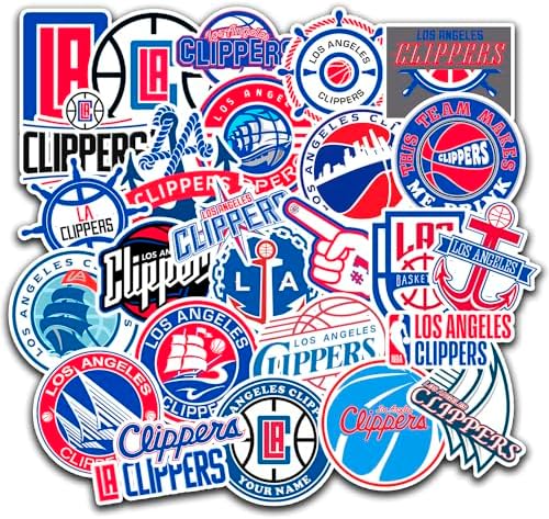 27 PCS Los Angeles American Clippers Basketball Stickers for Water Bottle, Laptop, Bicycle, Computer, Motorcycle, Travel Case, Car Decal Decoration Sticker