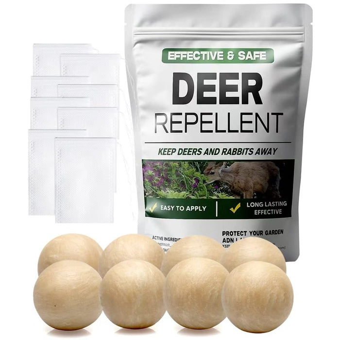 pzwmmsse Deer Repellent Outdoor, Rabbits Repellent for Garden, Bunny Repellent, Deer Deterrent for Plants, Keeps Deer & Rabbit Away from Yard, Lasting for 2 Months, Safe for Humans & Pets-8 Pack