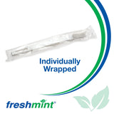 FRESHMINT (144 Pack Individually Wrapped 30 Tuft Soft Nylon Bristle Adult Toothbrush