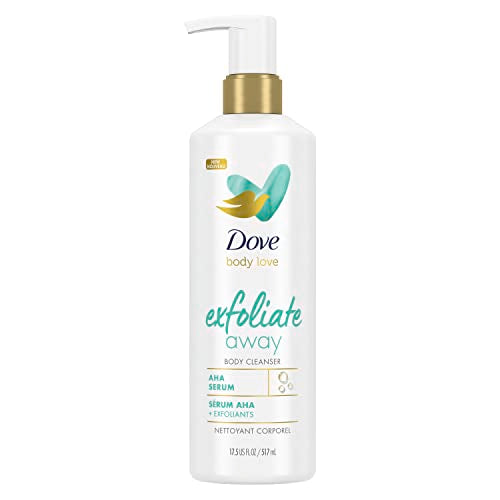 Dove Body Love Body Cleanser For Rough Skin Exfoliate Away Body Wash with AHA Serum and Exfoliating Minerals for Soft Skin 17.5 fl oz