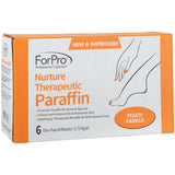 ForPro Nurture Paraffin Wax Refill, Peach Vanilla, Six 1-Pound Paraffin Blocks, Non-Greasy, Moisturizing for Soft & Healthy Skin, 6 Lbs