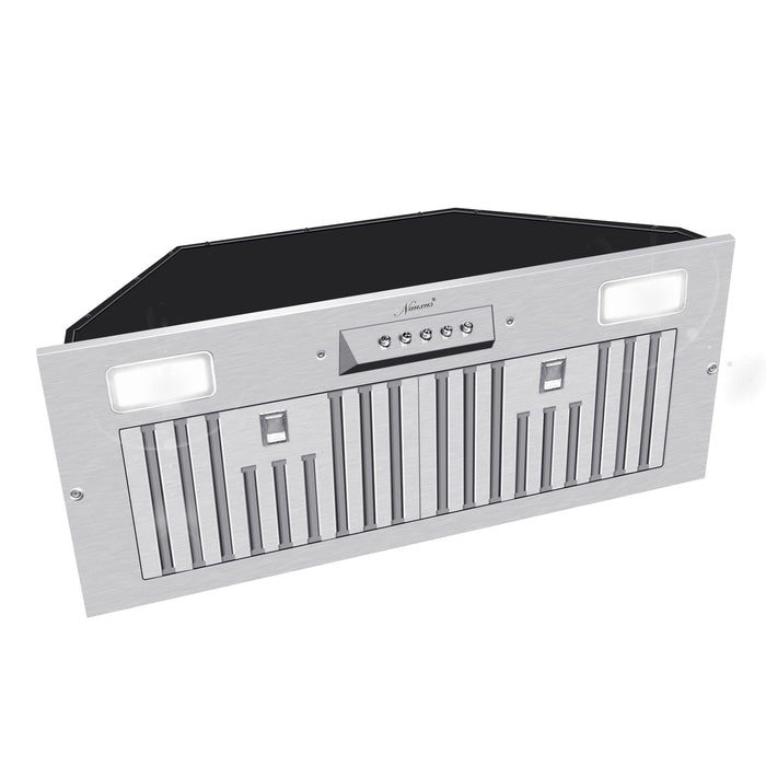 Akicon 30 Inch Range Hood Insert, Ultra Quiet Stainless Steel Ducted Insert/Built-in Kitchen Vent Hood with Powerful Suction, LED Lights and Dishwasher Safe Filters, 3-Speeds 600 CFM (NX-Hood 30)