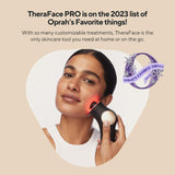 TheraFace PRO Microcurrent Facial Device - 8-in-1 Compact Face Massager, Facial Kit & Face Sculpting Tool with LED Light Therapy for Skin Tightening, Anti Wrinkle, Anti Aging & Skin Care (Black)