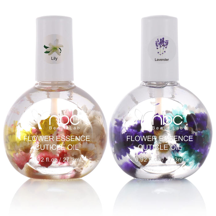 nbc BeautiLab FLOWER Essence Cuticle Oil. Use natural ingredients and vitamin E to moisturize and activate the cracked and hard stratum corneum. 0.92 oz