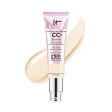 IT Cosmetics Your Skin But Better CC+ Cream Illumination, Fair (W) - Color Correcting Cream, Full-Coverage Foundation, Hydrating Serum & SPF 50+ Sunscreen - Radiant Finish - 1.08 fl oz