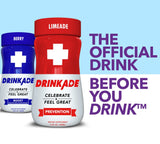 DrinkAde Prevention with Vitamins & Electrolytes for Hydration includes Vitamin B, Milk Thistle, Only 5 calories, No Sugar, Caffeine-Free, Vegan, Non-GMO (Pack of 12)