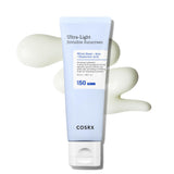 COSRX Ultra-Light Invisible Sunscreen | SPF50 PA++++, No White Cast, Lightweight & Fast-Absorbing, UV Protection, Hydration boost sunscreen for Sun-Damaged, dry skin.Korean Skincare