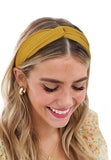 Huachi Headbands for Women Knotted Boho Hair Bands for Girls Cloth, Stretchy Headwrap Criss Cross Fashion Hair Accessories, Solid Color, 8Pcs