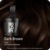 BOLDIFY Hairline Powder - LARGER 10g Bottle - Root Touch Up Powder - Instantly Conceals Hair Loss - Hair Toppers for Women & Men, Hair Powder for Thinning, Stain-Proof 48 Hour Formula (Dark Brown)