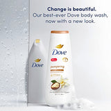 Dove Body Wash Pampering Shea Butter & Vanilla for Renewed, Healthy-Looking Skin Gentle Skin Cleanser with 24hr Renewing MicroMoisture, 20 Fl Oz (Pack of 4)