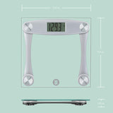 Weight Watchers Scales by Conair Bathroom Scale for Body Weight, Digital Scale, Glass Body Scale Measures Weight Up to 400 Lbs. in Silver Frame