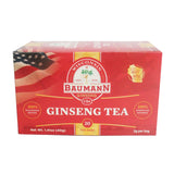 Baumann Premium American Ginseng Tea Bags (20 Tea Bags) - Authentic Panax Wisconsin Grown Panax Ginseng Herbal Tea - Healthy Green Tea with Antioxidant Ginsenosides for Enhanced Focus & Energy