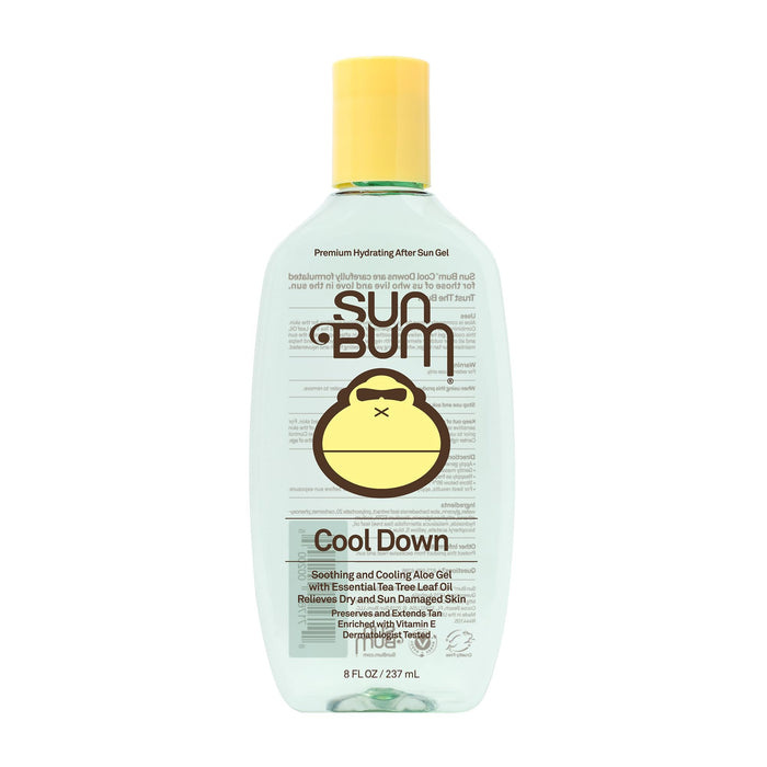 SUN BUM Cool Down Aloe Vera Gel | Vegan After Sun Care with Cocoa Butter to Soothe and Hydrate Sunburn | 8 oz