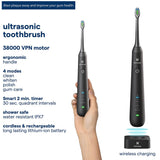 HUACO CARE Complete PRO Dental Set - Cordless Water Flosser & Electric Toothbrush Combo - Brush & Floss - Whiter Teeth & Healthier Gums - Great for Braces