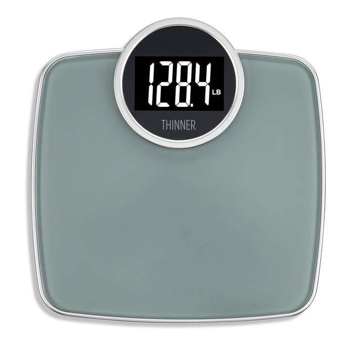 Thinner by Conair Scale for Body Weight, Digital Bathroom Scale in Silver