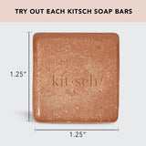 Kitsch 4pc Sampler Solid Shampoo and Conditioner Bar Set - Rice Bar Shampoo and Conditioner Bar for Hair Growth, Castor Oil Shampoo Bar & Coconut Oil Deep-Moisturizing Hair Conditioner Bar, Zero Waste