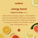 Method Body Wash, Energy Boost, Paraben and Phthalate Free, 18 oz (Pack of 6)