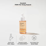 Genabelle PDRN Vita Toning Ampoule - Lightweight Brightening & Toning Ampoule with Vitamin B, C, E, PDRN, Serum for Blemishes, Dark Spots, Fine Lines and Rough Skin Texture, 1.01 fl oz