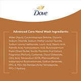 Dove Advanced Care Hand Wash Shea Butter & Warm Vanilla 4 Count for Soft, Smooth Skin, More Moisturizers than the Leading Ordinary Hand Soap, 12 oz