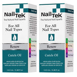 Nail Tek Renew, Natural Cuticle Oil with Tea Tree for All Nail Types, 0.48 oz, 2-Pack