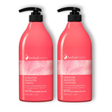 Herbalosophy Keratin Shampoo & Conditioner Set, Smoothing, Nourishing & Moisturizing Formula for Damaged and Dry Hair, Extra Strength Hydrate & Repair for Color Treated Hair, Anti Frizz, Free of