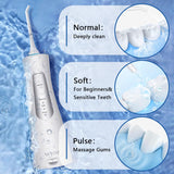 YOOY Water Dental Flosser Teeth Pick Portable Cordless Oral Irrigator Gums Braces Orthodontic Care Irrigation Cleaner Electric Waterflosser Flossing for Teeth Cleaning Rechargeable for Home Travel