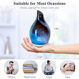 Essential Oil Diffuser Aromatherapy Diffuser- 120ml Art Glass Ultrasonic Cool Mist Scent Aroma Oil Diffuser with Auto Shut-Off Protection & 7 Colors Night Light for Home Office Decor&Gift (Starry Sky)