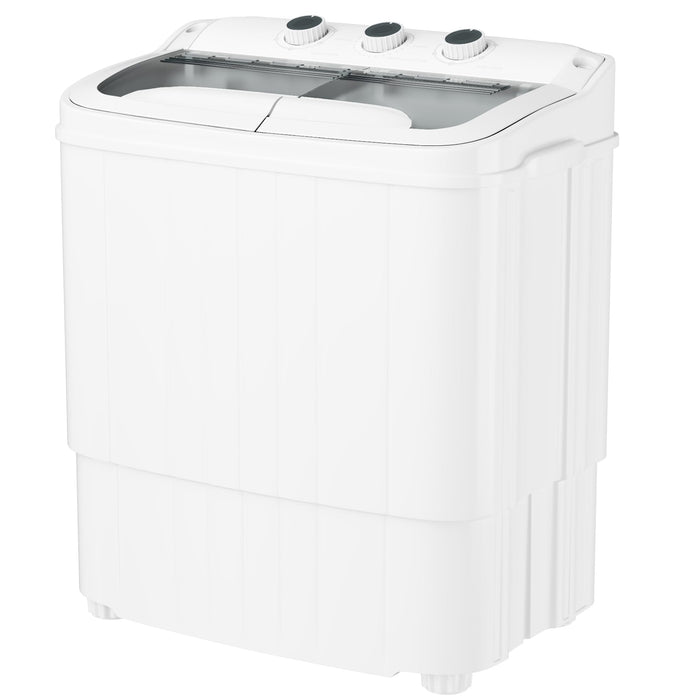 Omelaza Portable Washing Machine,18 lbs Capacity,Washer and Dryer Combo Machine for Homes & Apartments,Twin Tub Laundry Washer with Spin Cycle, GREY