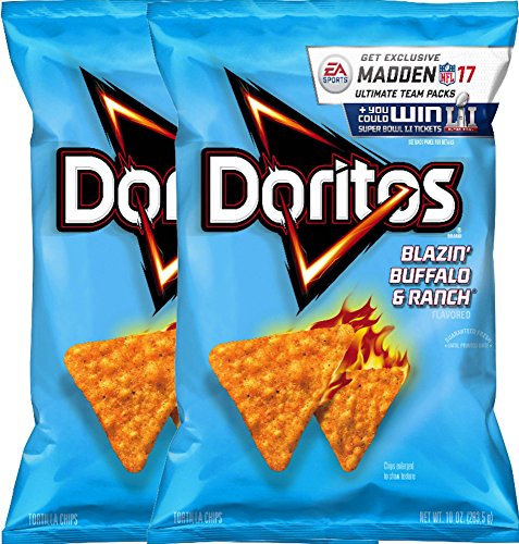 Doritos Blazin’ Buffalo & Ranch Tortilla Chips Snack 10 oz (2)