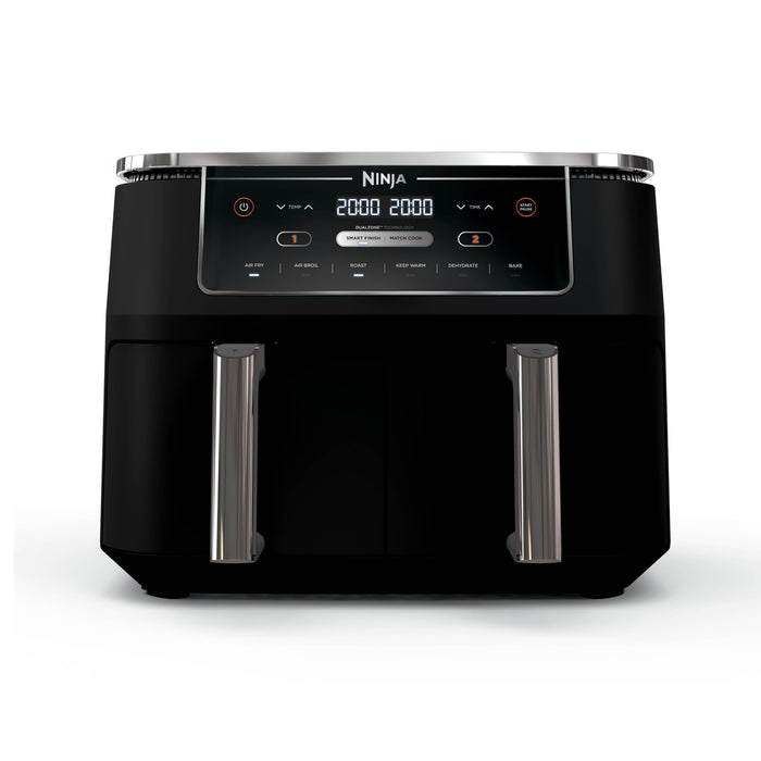 Ninja Air Fryer, Roast, Bake, Air Fry, Crisps, Broil, Reheats, Keep Warm, 10-in-1, Fries, Frozen Food, Veggies, and Meat, Quick Meals, Healthy Meals, Less Oil, 10 QT, Black, DZ302