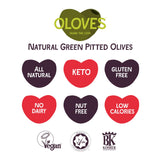 Oloves - Zingy Chili and Oregano, Green Pitted Olives - 10 x 30g Multipacks - 100% Natural, Vegan Friendly, Gluten-Free, Keto Friendly Olive Snack for a Lunchtime Health Kick