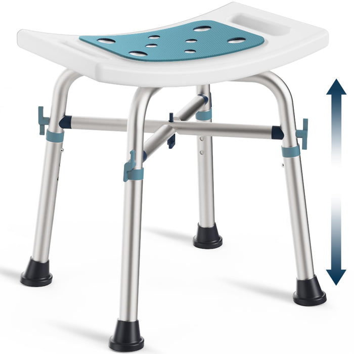 PELEGON Shower Chair for Inside Shower (350 lb) - Adjustable Height Shower Stool - Shower Seats for Adults, Bath Stools for Shower to Sit, Shower Chair, Shower Stools for Adults Sitting - Teal
