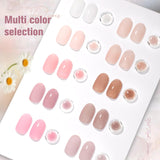 SHOYUM Jelly Nude Gel Nail Polish Set, 10Pcs Sheer Milky White Pink Transparent Gel Polish Kit UV LED Nail Gel Polish Colors Varnish Nail Art DIY Salon 7ML