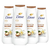 Dove Body Wash Pampering Shea Butter & Vanilla for Renewed, Healthy-Looking Skin Gentle Skin Cleanser with 24hr Renewing MicroMoisture, 20 Fl Oz (Pack of 4)