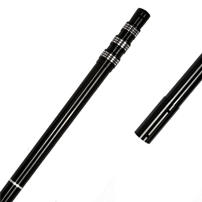 JSPJSP Carbon Fiber Pool Rod - Professional 4-12 Foot Telescopic 4-piece Pool Cleaning Rod Set, Adjustable Telescopic Rod for Cleaning Nets, Brushes, Vacuum Heads