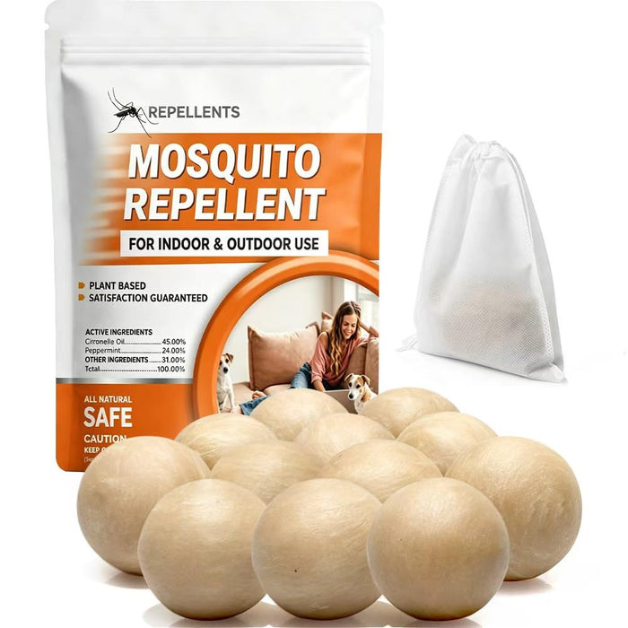 SCFKAOF Mosquito Repellent Outdoor Patio, Mosquito Deterrent for Yard, Indoor Mosquito Repellent Balls, Mosquito Repeller for Patio, Keep Mosquito Away, Covers 120 Sq. Ft, 60 Days Protection-12 Packs